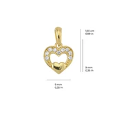 14 Ayar Altın Kalp Kolye Ucu 0,75 gr - 2