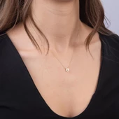 14 Ayar Altın B Harfi Kolye 1,32 gr - 3