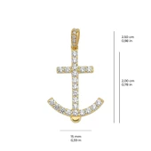 14 Ayar Altın Taşlı Çapa Kolye Ucu 1,63 gr thumbnail 2