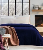 Özdilek Battaniye Trendy Art Deco Lacıvert Çift Kişilik - 1
