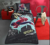 Özdilek Disney Nevresim Takımı Ranforce Tek Kişilik Grı Spıderman Satenreet - 1