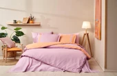 Özdilek Nevresim Takımı Ranforce Tek Kişilik Pembe Colour Satenrıpe - 1