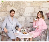 Özdilek Weddıng Grı-Pudra Aile Bornoz Seti - 1