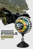 Araç Içi Büyük Boy Vantuzlu Pusula Sarı - 1
