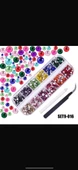 Fontenay NailArtCharm 12Çeşit RenkliTırnak Charms Koleksiyonu+Göz Kalemi+İpek Kirpik Cımbızı 3'Lü Set - 1