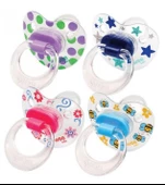Wee Baby Şeffaf Desenli Damaklı Emzik No: 1 (Kod:837) - 1
