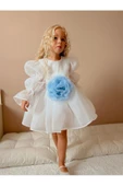 Rose Şifon Kız Çocuk Parti Elbisesi - 5
