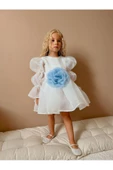 Rose  Şifon Kız Çocuk Parti Elbisesi - 8