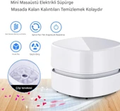 QASUL Şarj Edilebilir  Taşınabilir Kablosuz Mini Masa Süpürgesi - 3
