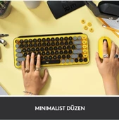 Logitech POP Keys Sarı Siyah Kablosuz Mekanik Klavye - 4