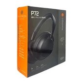 Maxron P72 Siyah Kafaüstü Bluetooth Kulaklık - Uzun Pil Ömrü ve MicroSD Kart Desteği - 1