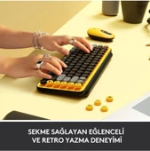 Logitech POP Keys Sarı Siyah Kablosuz Mekanik Klavye - 2