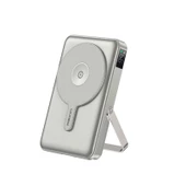 Recci RPB-W27 Samsung Galaxy Serisi Dijital LED Göstergeli Kablosuz Şarj Özellikli Type-C ve Lightning Kablolu Powerbank 20W 10.000mAh - 1