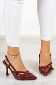 Erkan Saçmacı Natalia Bordo Rugan Arkası Açık Stiletto - 3