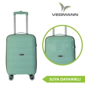 Vegmann Polipropilen (PP) Atlas Su Yeşili Kabin Boy Valiz - 3