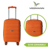 Vegmann Polipropilen (PP) Atlas Turuncu Kabin Boy Valiz - 3
