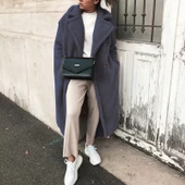 Kadın Ceket Füme Kışlık Düğmeli Peluş - 1