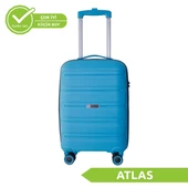 Vegmann Polipropilen (PP) Atlas Mavi Kabin Boy Valiz thumbnail 1