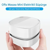 QASUL 360° Dönebilen Masa Toz Temizleyici Taşınabilir Mini Masaüstü Kırıntı Süpürgesi Ev Okul Ofis için - 4