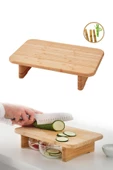 Nishev.com Evini Sev Stolthet Ayaklı Kesme Tahtası Bambu Sunum Tahtası 35 x 22 Cm - 1
