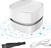 QASUL 360° Dönebilen Masa Toz Temizleyici Taşınabilir Mini Masaüstü Kırıntı Süpürgesi Ev Okul Ofis için - 1