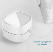 QASUL 360° Dönebilen Masa Toz Temizleyici Taşınabilir Mini Masaüstü Kırıntı Süpürgesi Ev Okul Ofis için - 5