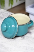 Nishev.com Evini Sev 4’lü Mini Emaye Derin Tencere Seti 12 cm 900 ml - 8
