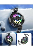Viakıng Fan Soğutucu RGB Led Işıklı Isı Derece Göstergeli Cep Telefon Soğutucu Radyatör - 5