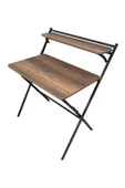 Evim-E Aksesuar Eko Metal Ahşap-raflı-katlanır Çalışma Masası-ceviz&siyah - 1