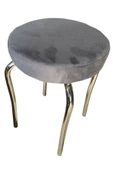 Evim-E Aksesuar 1.2 Mm Metal Kaz Ayağı Tabure Kumaş Döşemeli - 1