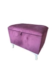 Evim-E Aksesuar Sandıklı Puf(bench)-ayakucu Pufu-60cm-kadife Kumaş-tek Parça - 3