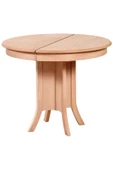 Evim-E Aksesuar 93cm Yuvarlak Ortadan Ayaklı Açılır Masa Ahşap Ham&cilasız - 1