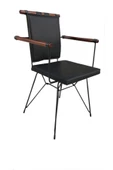 Evim-E Aksesuar Metal Ahşap Karışımı Penyez Sandalye Cafe & Mutfak & Bahçe & Restaurant - 1