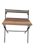 Evim-E Aksesuar Eko Metal Ahşap-raflı-katlanır Çalışma Masası-ceviz&siyah - 2