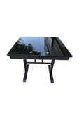 Evim-E Aksesuar Mobeletto 70 x 80 Japon Ortadan Metal Ayaklı -Yanlardan Açılır Cam Masa - 2