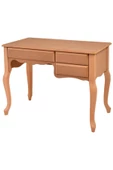 Evim-E Aksesuar Lükens Ayaklı Makyaj Masası 3 Çekmeceli Ham & Cilasız Tamamı Ahşap - 1