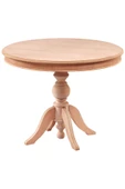 Evim-E Aksesuar 90 Cm Baba Ayaklı Yuvarlak Sabit Masa Ahşap Ham&cilasız - 1
