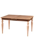 Evim-E Aksesuar 90x140 Cm Tornalı Fitilli Otomatik Açılır Masa Ahşap Ham&cilasız - 1
