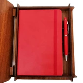 Ahşap Kutulu Defter Kalem - 3