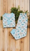 Bulut Desenli Erkek Bebek Pijama Takımı - 1