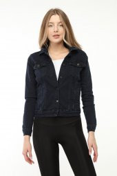 Mayın Kadın Kısa Lacivert Ceket Full Likralı Çok Esnek - 2