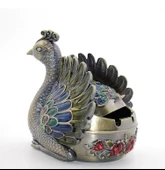 Metal Tavuskuşu Figürü Küllük Alk1663 - 1
