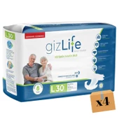 Gizlife Belbantlı Büyük Boy L 30'lu 4 Adet Hasta Bezi - 1