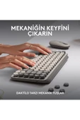 Logitech POP Keys Beyaz Gri Kablosuz Mekanik Klavye - 2