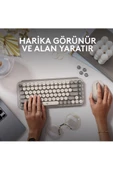 Logitech POP Keys Beyaz Gri Kablosuz Mekanik Klavye - 5