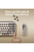 Logitech POP Keys Beyaz Gri Kablosuz Mekanik Klavye - 1