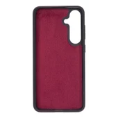 Samsung Galaxy S24 Uyumlu Deri Arka Kapak Gül Kurusu - 2