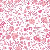 Pembe Kalp Desenli Duvar Kağıdı Baskı - 6