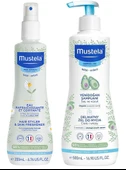 Mustela  Canlandırıcı ve Şekillendirici Sprey 200 ml - Gentle Cleansing Gel Yenidoğan Şampuanı 500 ml - 1