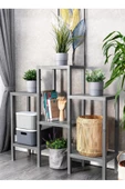 Shelf 6 Katlı Düzenleyici Raf Ünitesi Siyah,  Mutfak Rafı Banyo Organizeri, Kitaplık - 5
